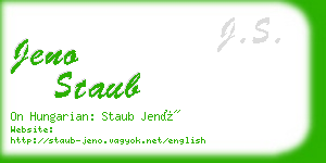 jeno staub business card